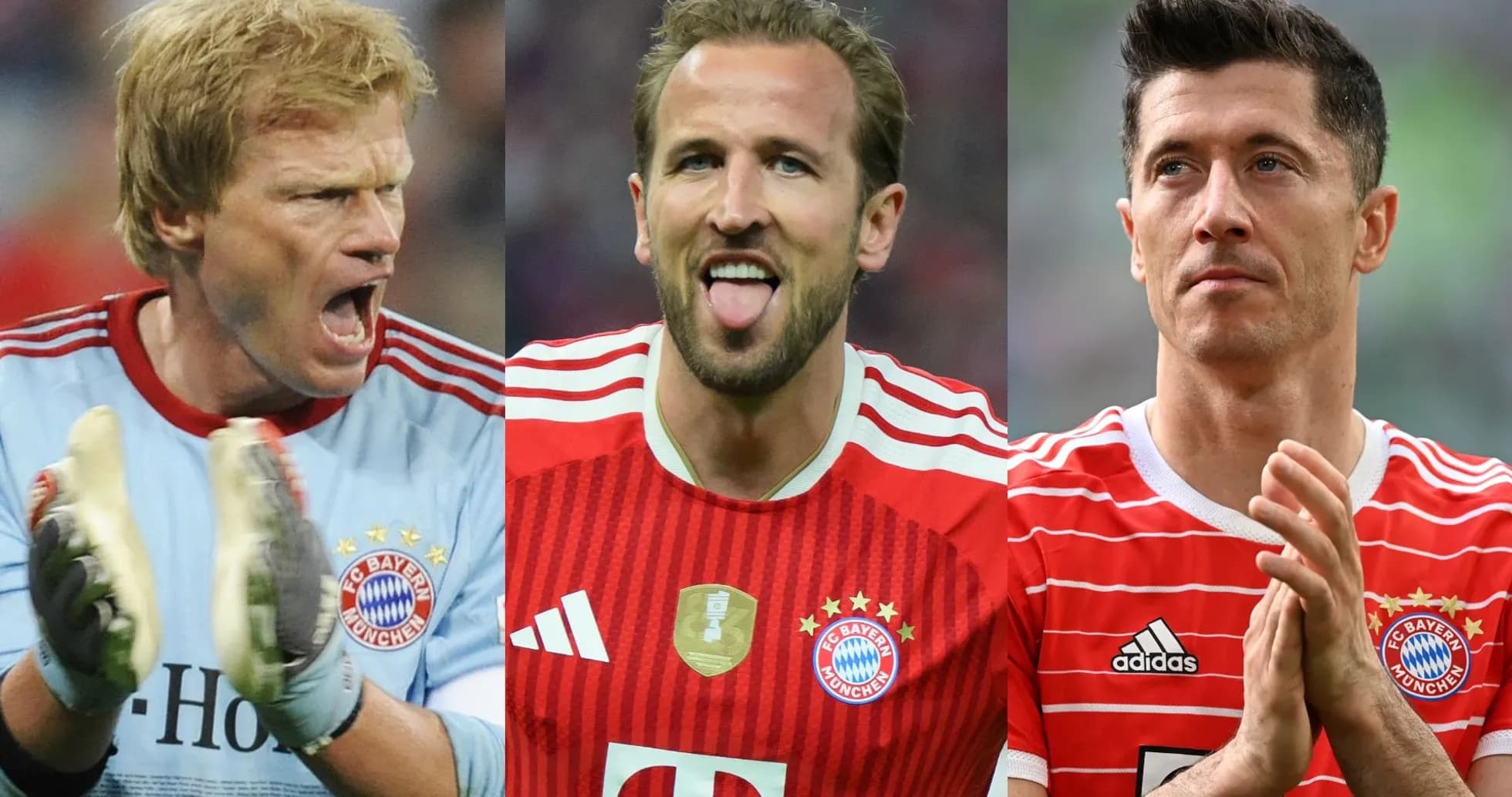 Three Bayern Munich players in team jerseys