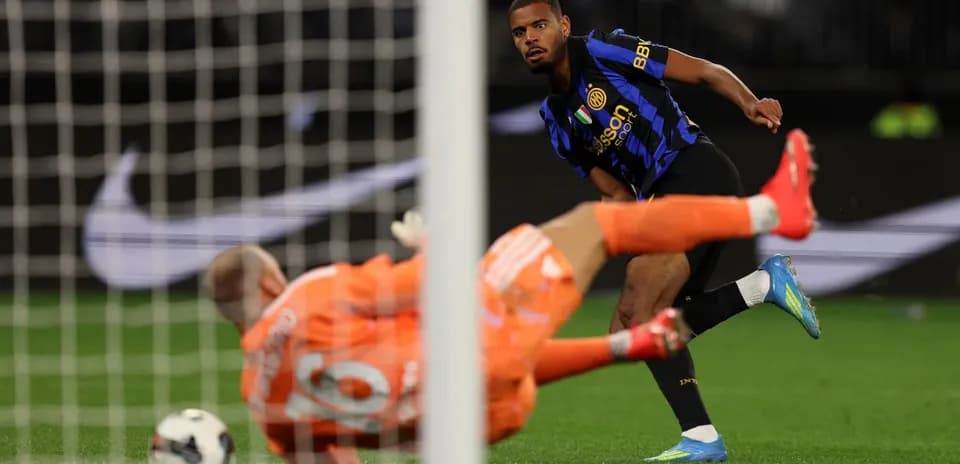 Player striking the ball during a penalty kick