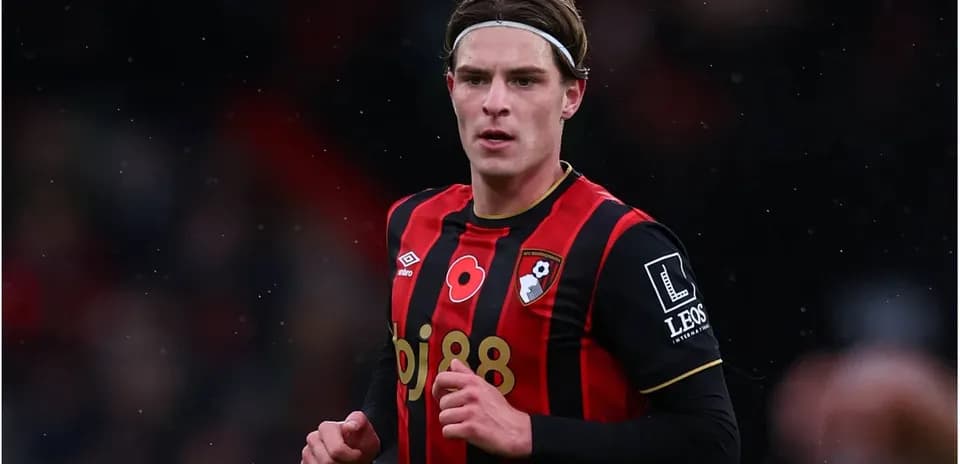 Player in AFC Bournemouth jersey during match