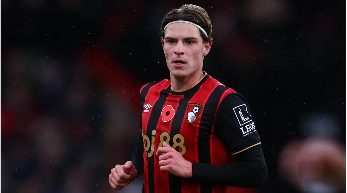 Player in AFC Bournemouth jersey during match