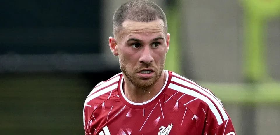 Player in red Liverpool jersey during training session