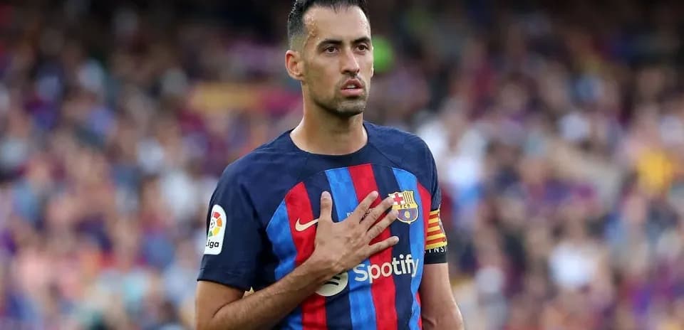 Sergio Busquets gesturing during a match