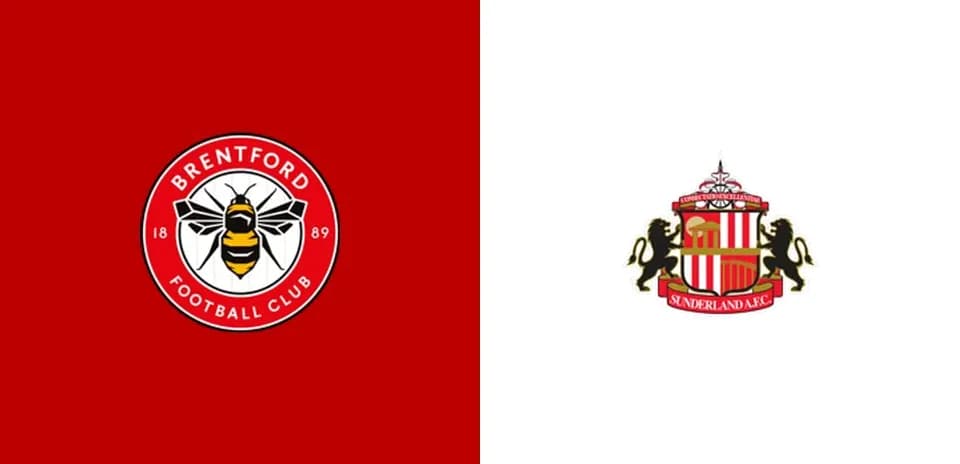 Logos of Brentford and Sunderland football clubs