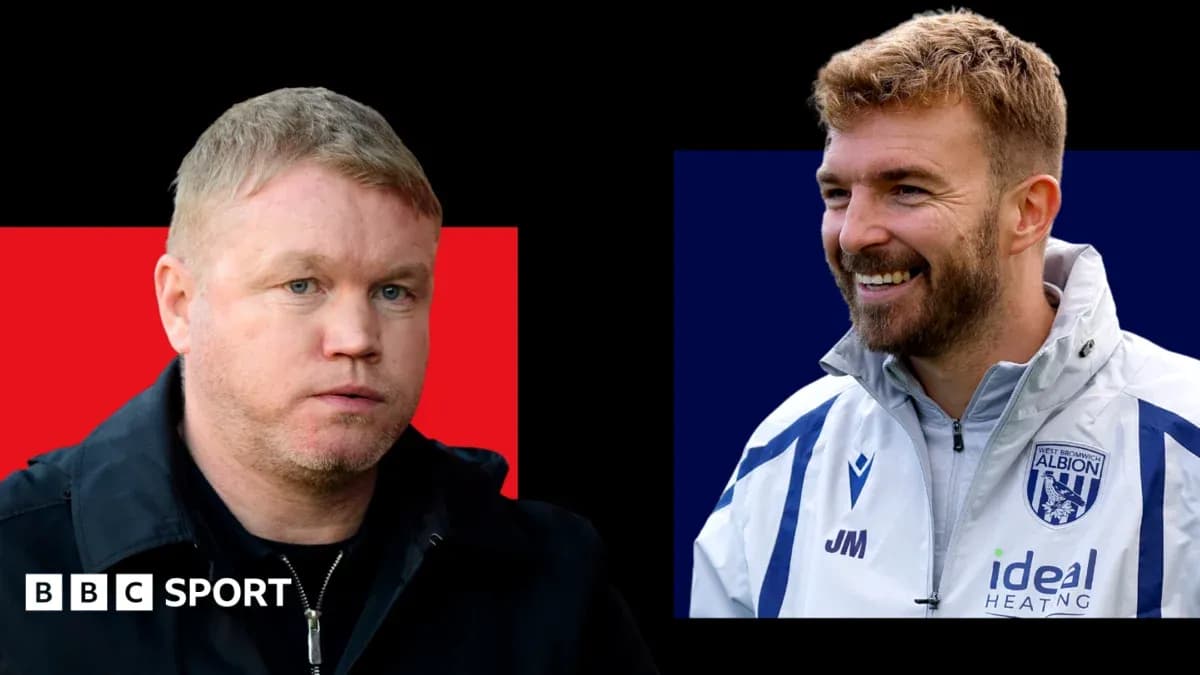 Two football managers on contrasting backgrounds