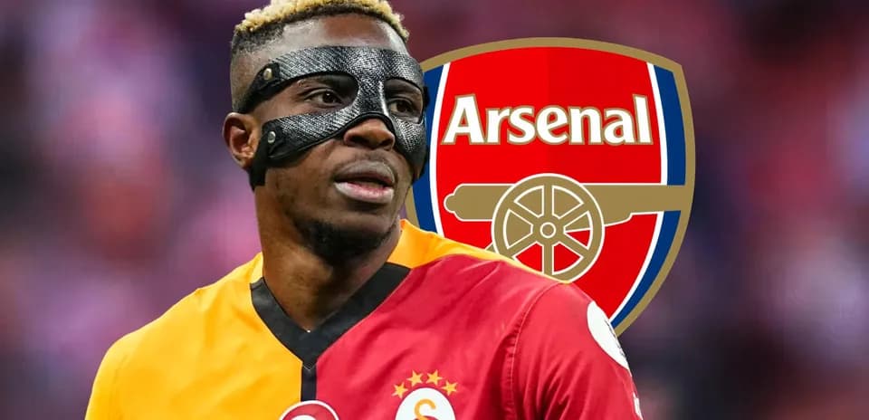Player wearing mask in Galatasaray jersey with Arsenal logo