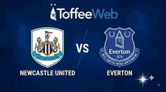 Newcastle United versus Everton match logo