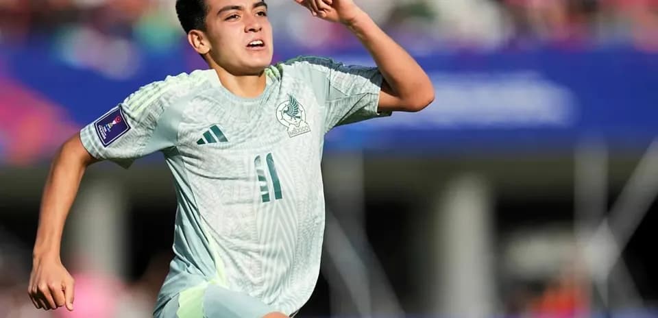 Mexican player celebrating during World Cup match