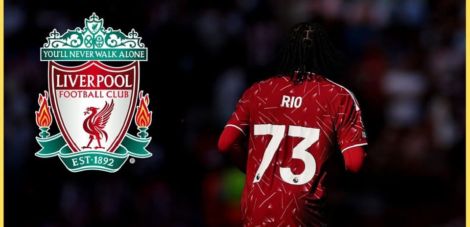 Player wearing Liverpool FC jersey with number 73