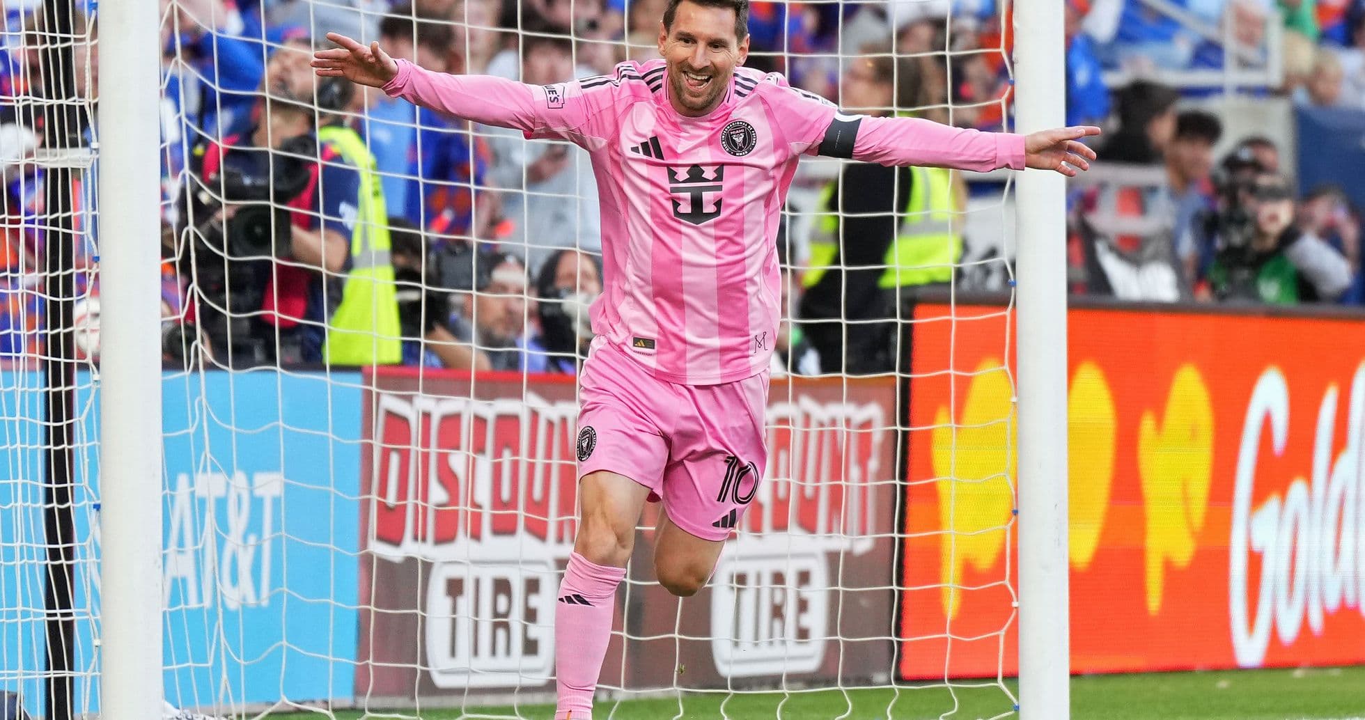 Player celebrating after scoring a goal