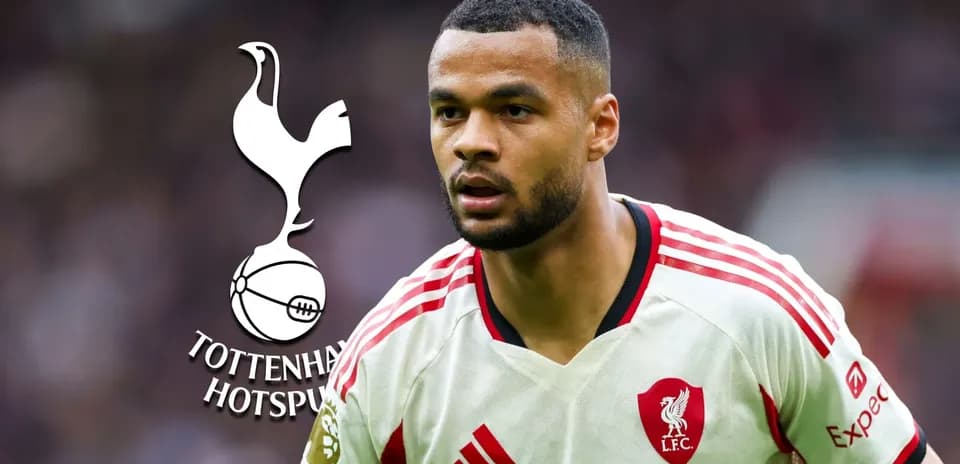 Player in Liverpool kit with Tottenham logo