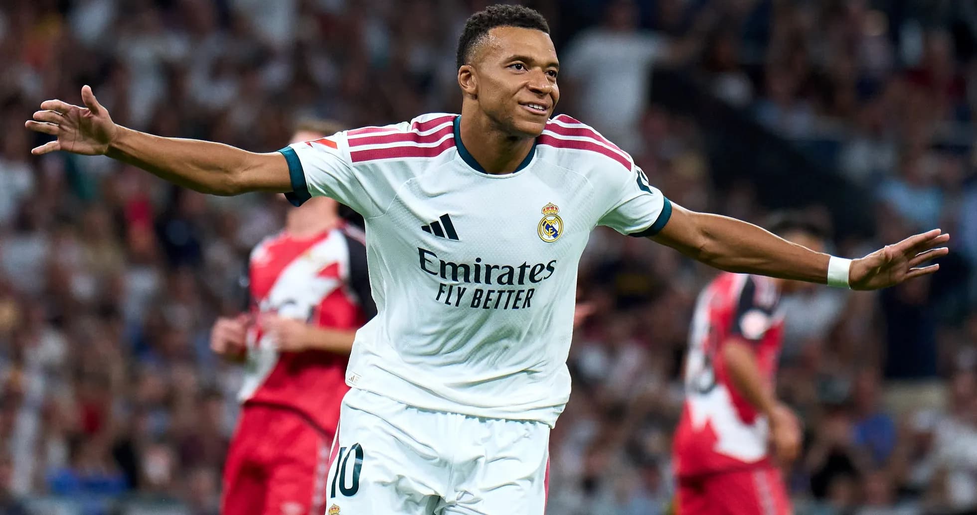 Player celebrating after scoring a goal for Real Madrid