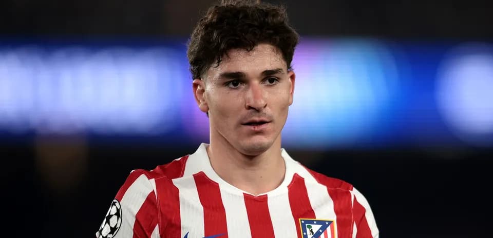 Player wearing Atletico Madrid jersey during match