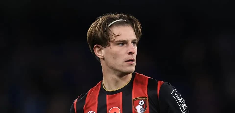 Player wearing AFC Bournemouth jersey on the field
