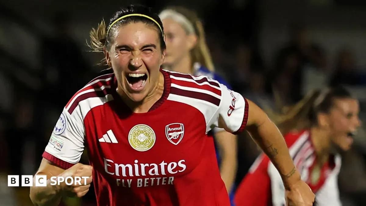 Arsenal player celebrating a goal during match