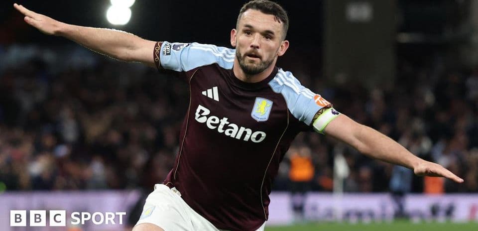 Aston Villa player celebrating a goal during match