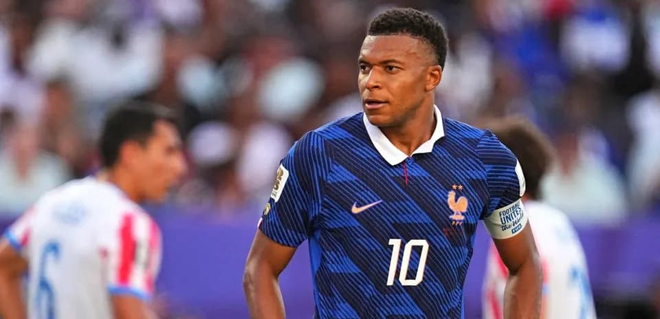 Kylian Mbappé in action during a match