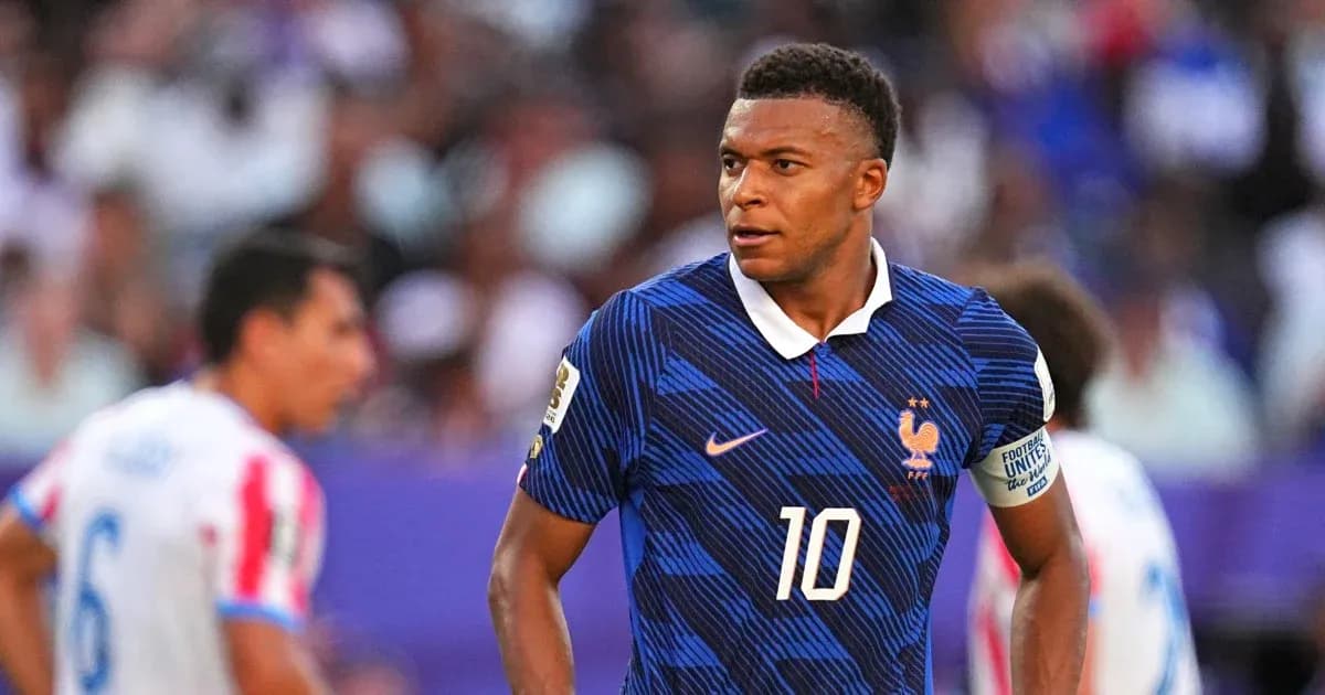 Kylian Mbappé in action during a match