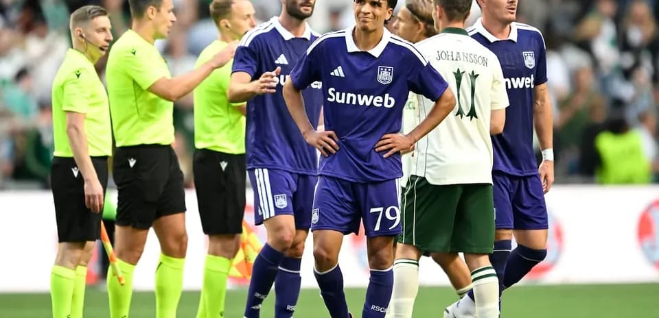 Anderlecht players during UEFA Europa League match