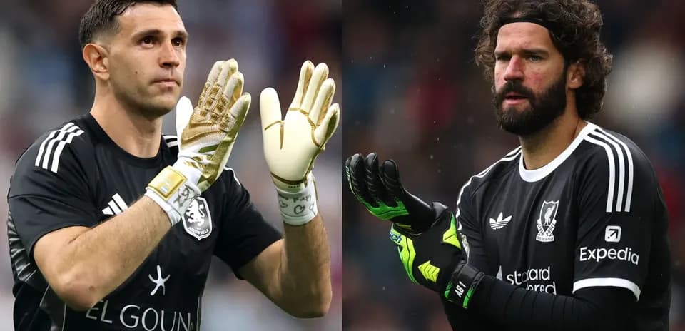 Two goalkeepers preparing for match on field