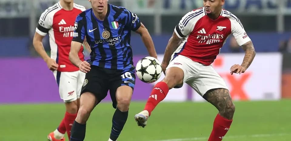 Players competing for the ball during match action
