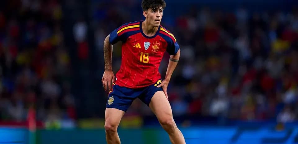 Player in Spain jersey during a match action