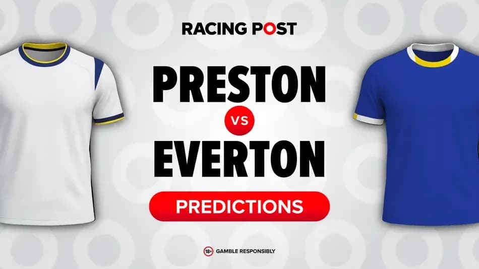 White and blue jerseys for Preston vs Everton predictions