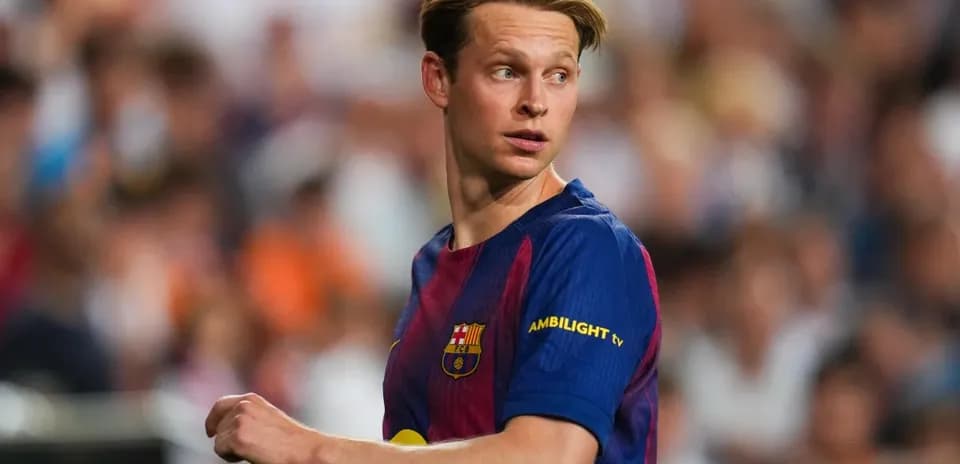 Barcelona player looking away during match action