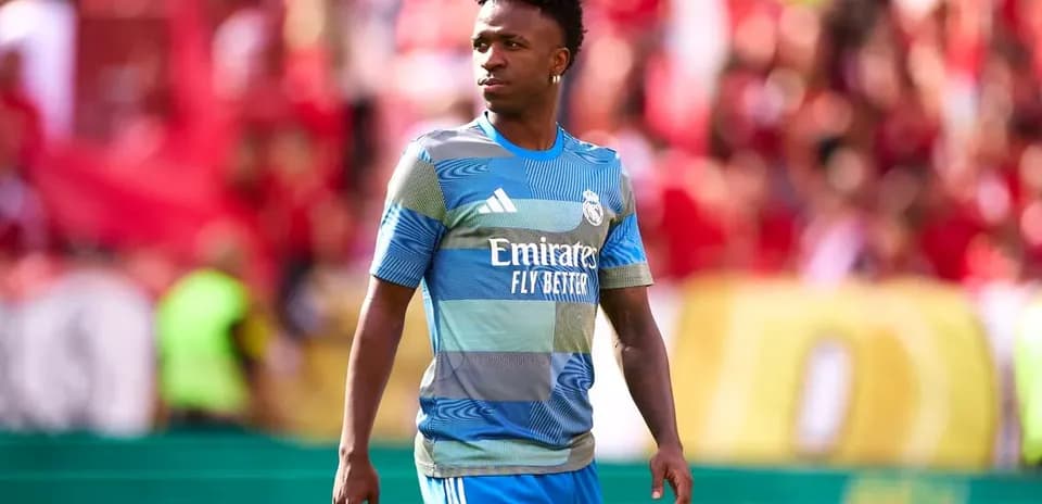 Player in Real Madrid jersey on the field