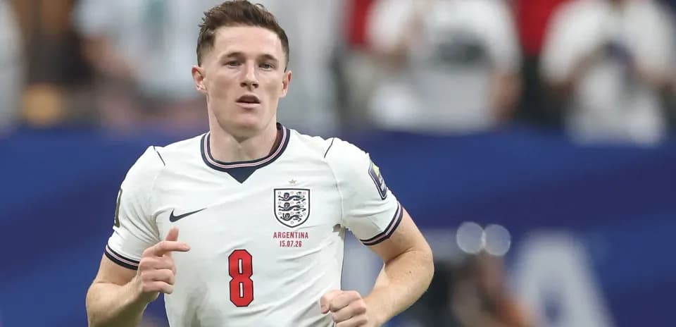 Player running during match in England kit