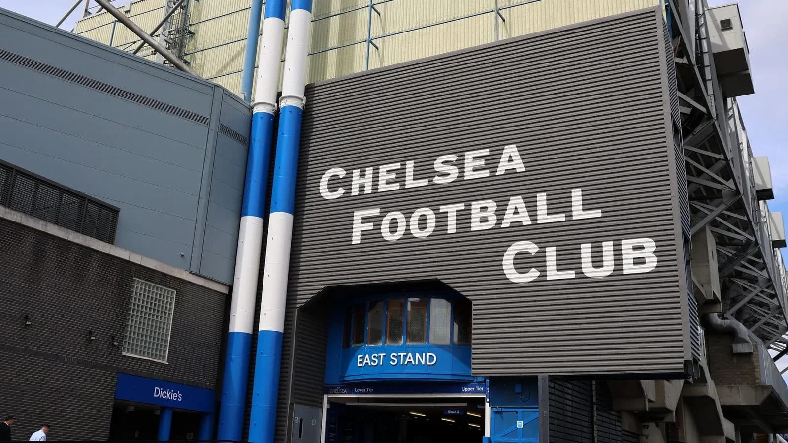 Chelsea Football Club East Stand entrance view