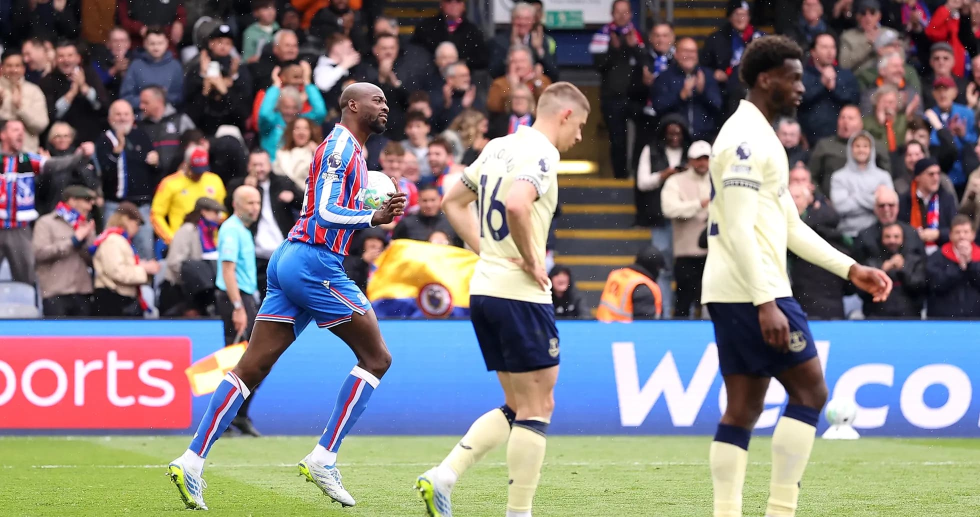 Crystal Palace player celebrating during match