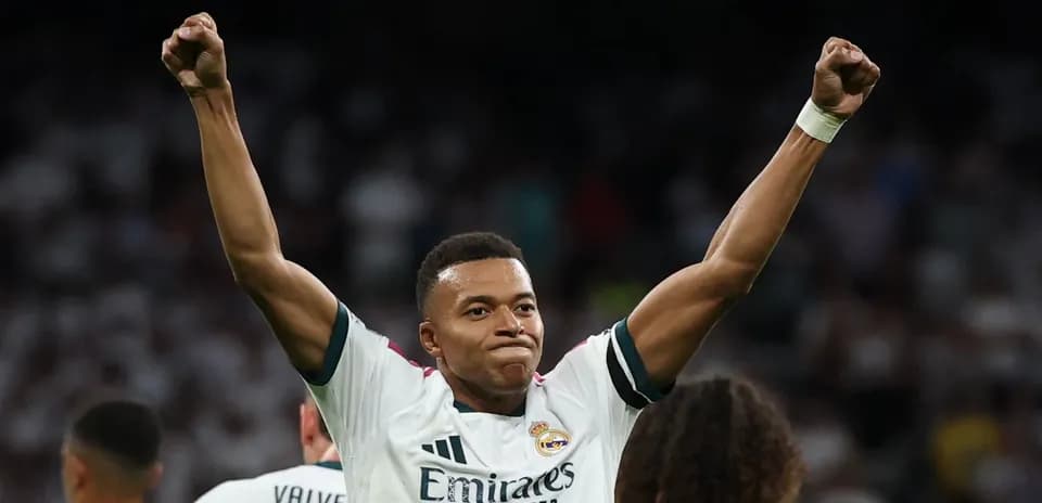 Player celebrating victory with raised arms