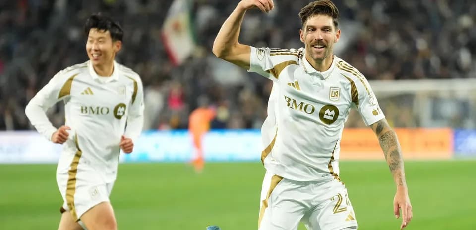 Los Angeles FC players celebrating a goal
