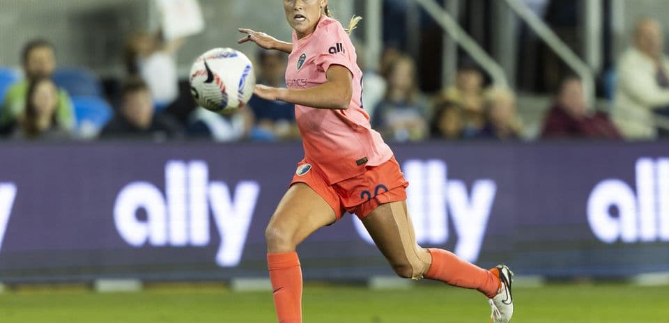Player dribbling the ball during match