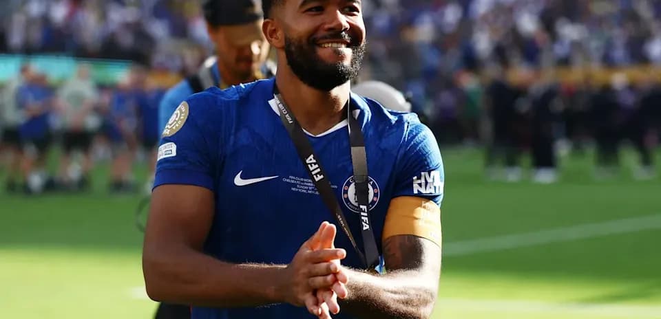 Player celebrating with medal after match