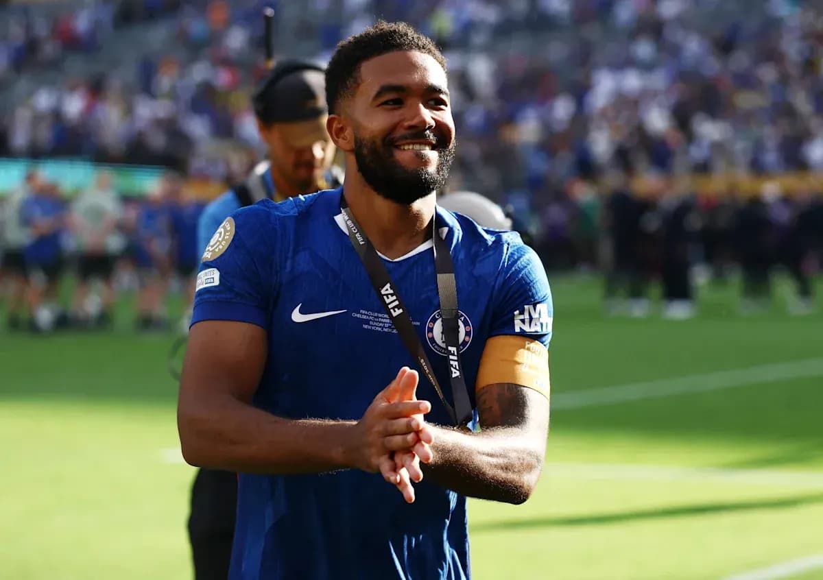 Player celebrating with medal after match