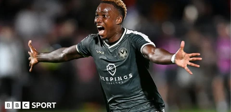 Player celebrating a goal during a match
