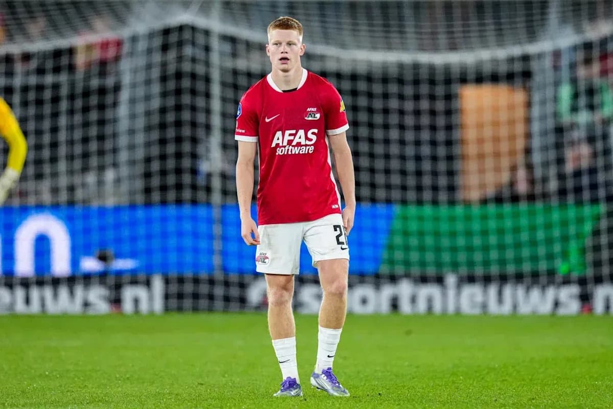 AZ Alkmaar player standing on the field during match