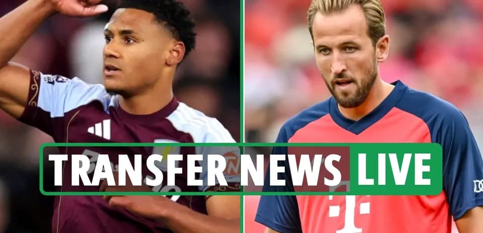 Two football players during transfer news coverage