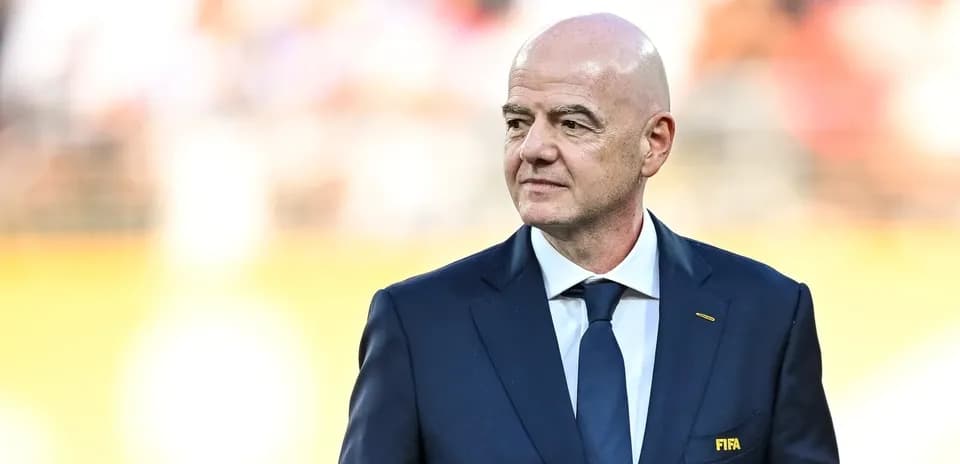 FIFA president in suit at event