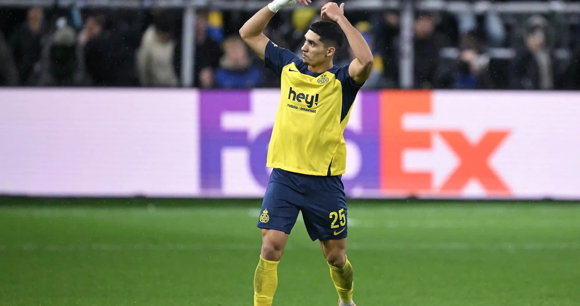 Player celebrating on the field during match