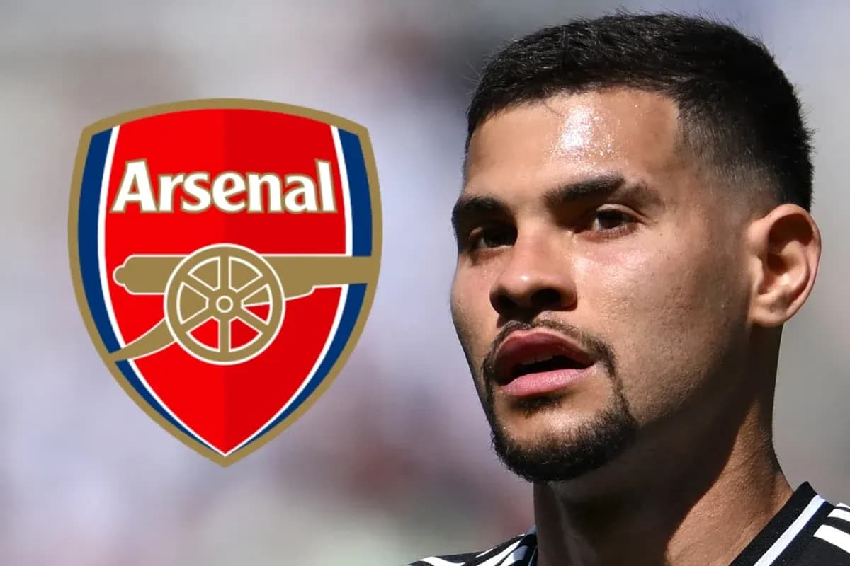Player close-up with Arsenal logo in background