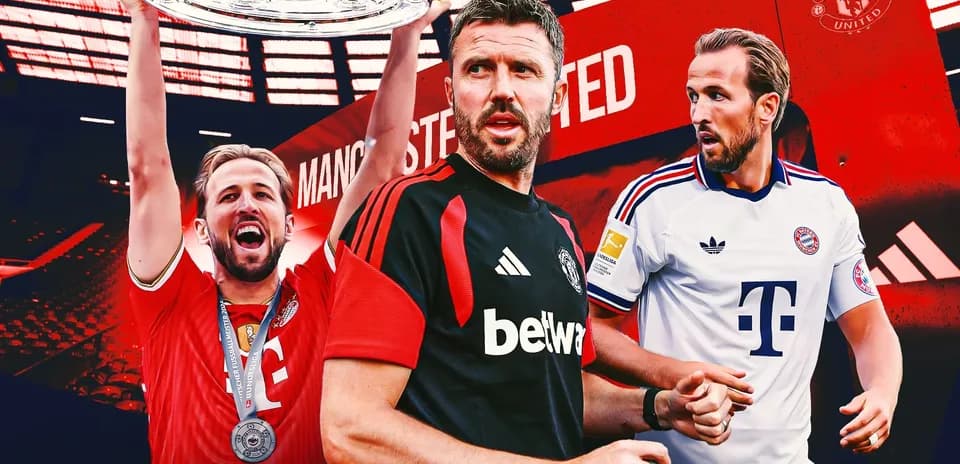 Players in team jerseys with Manchester United background