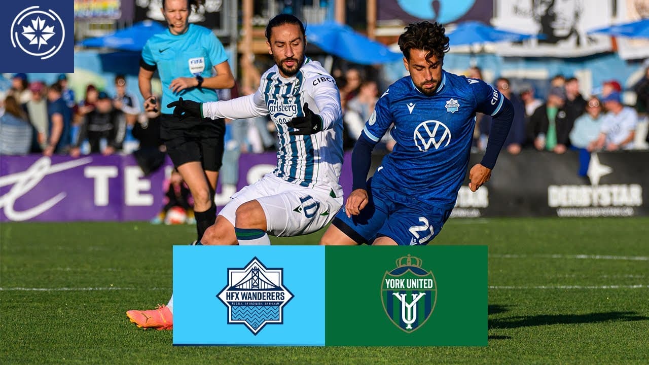HFX Wanderers player challenges York United player