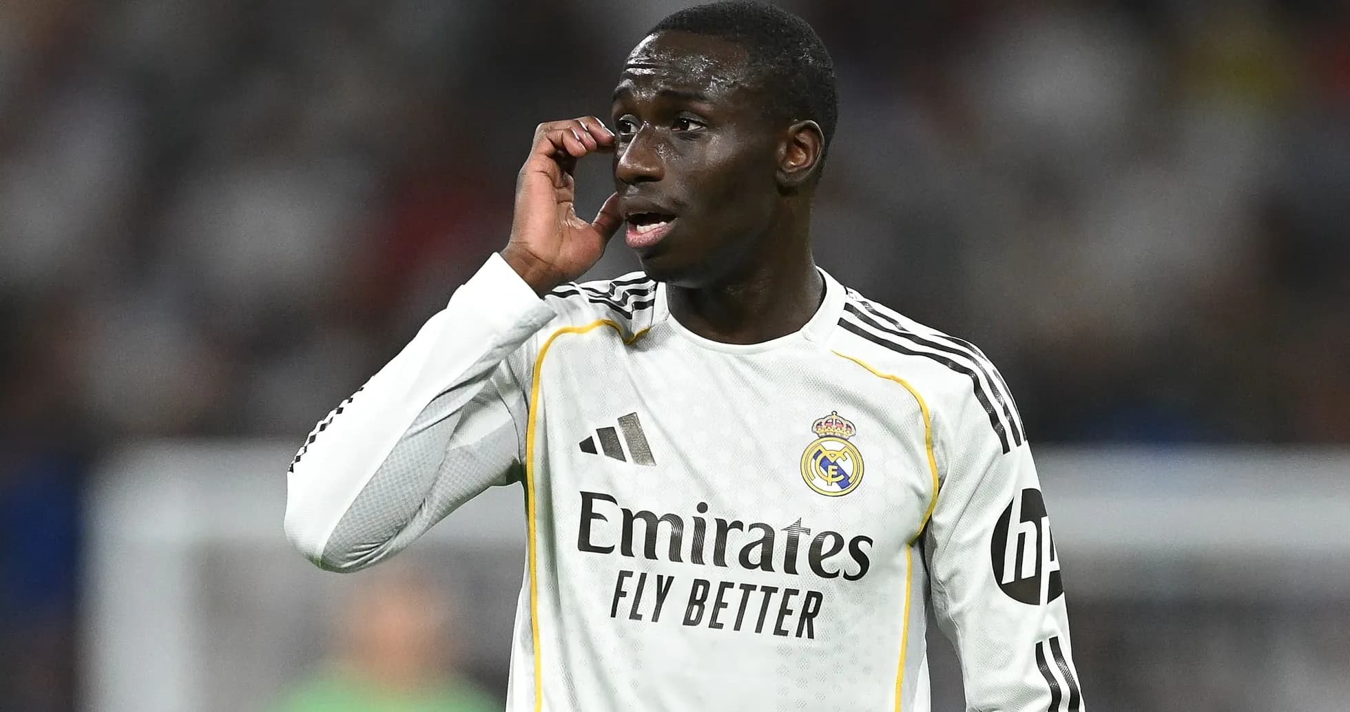 Player communicating during a football match