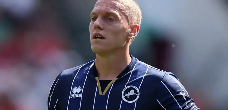 Player in Millwall jersey during match