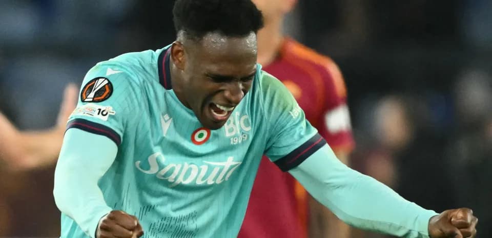 Player celebrating during a UEFA Europa League match
