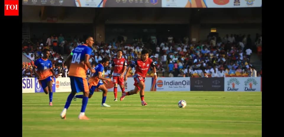 Players in action during a football match
