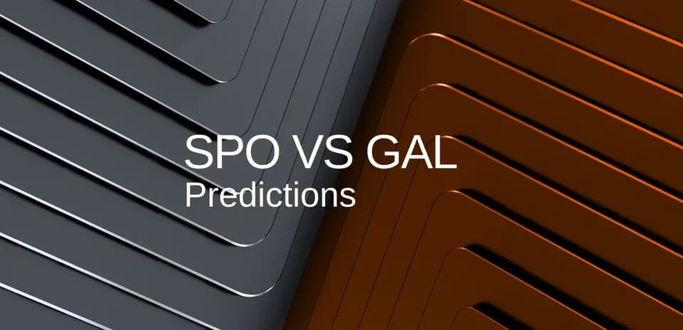 Graphic showing predictions for SPO vs GAL match