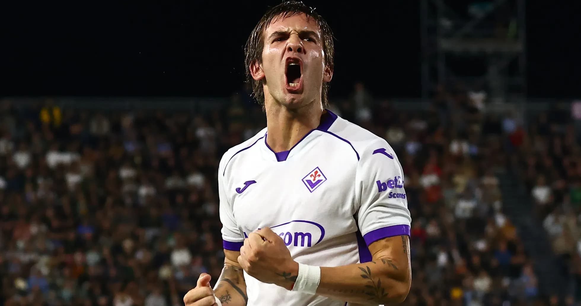 Player celebrating a goal during a match